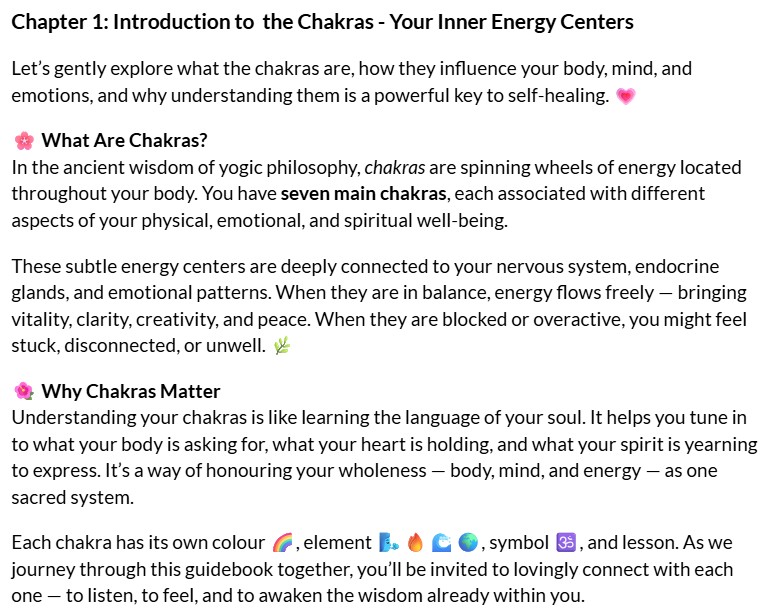 Chakra guide chapter 1 screenshot