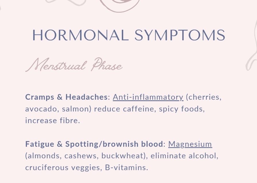 Cyclical living screenshot hormonal symptoms